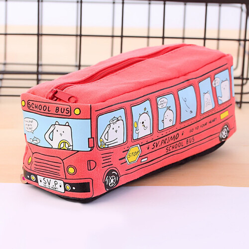 Stationery Bag Canvas Small Animal Design 1 Pack