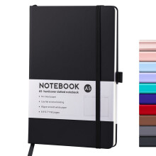 Giyblacko lined notebook leather hard cover 100 gsm ruled