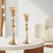 Elegant Clear Curved Candle Holder Home Decor 1 Piece