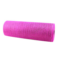 Giyblacko Kerstlint van polyestergaas met metallic folie, per rol verkrijgbaar, voor kransen, slingers, strikken, inpakken en decoreren.