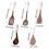 Wooden cooking spoons set with holder 3 pcs 2