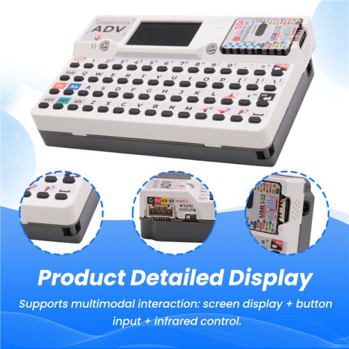 Cardputer Adv Version ESP32 Portable Computer M5StampS3A Development Kit 1.14 Inch Screen 56 Key Keyboard Card 2