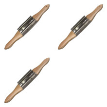 3X Herramienta de Limpieza de Rastrillo de Rueda Pulidora para Compuesto de Rueda Pulidora con Manejar de Madera de Haya y Rastrillo de 4 Filas de