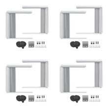 4X Window Air Conditioner Side Panels with Frame, Adjustable Insulation AC Side Panel,Frame Included