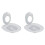 2X  Cat Toilet Training  with Non-Slip Oval Design, Includes Pad Box Grey 1