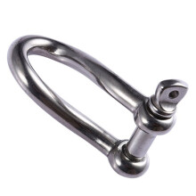 4Pcs Heavy Duty 4mm Twisted Shackle with Screw Pin 316 Stainless Steel Marine Boat Rigging