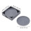 Silicone Round Cup Mat Set Gray 5 pcs 2