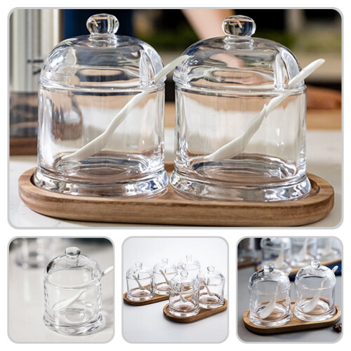 Gewürzglas aus Glas mit Edelstahllöffel 1