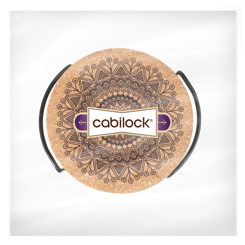 Cork Coaster Set Bamboo Wooden Round 4-Pack 2