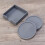 Silicone Round Cup Mat Set Gray 5 pcs 3
