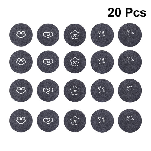 Glass Coasters Drink Felt Absorbent Pad 20 Pcs 1