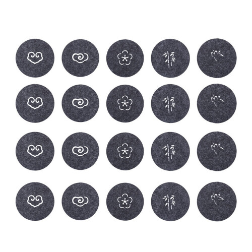 Glass Coasters Drink Felt Absorbent Pad 20 Pcs 2