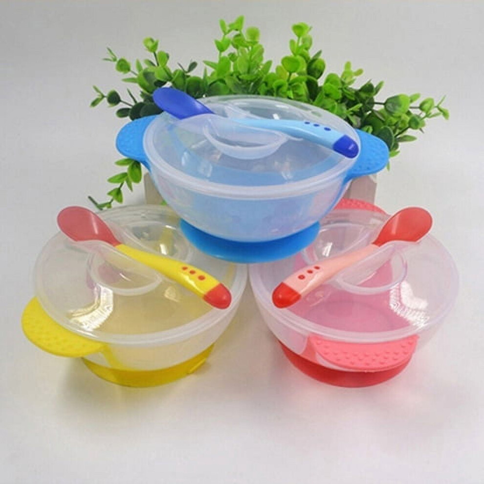 Hariumiu baby suction bowl with color-changing spoon set