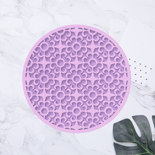 Silicone Heat Insulation Mat Retro Pattern Round 1pc