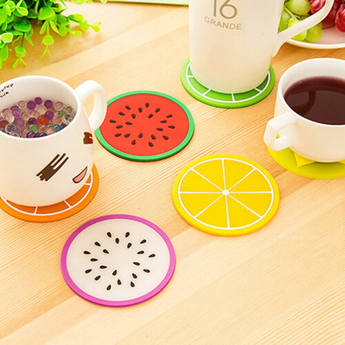 Starfruit-shaped jelly coasters silica gel 4 pcs 2