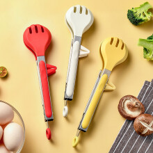 Pince alimentaire en silicone avec support et long manche (1 pièce)