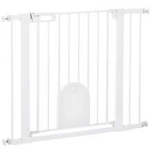 Portão de segurança para cães em aço branco, para escadas e portas, 103 cm
