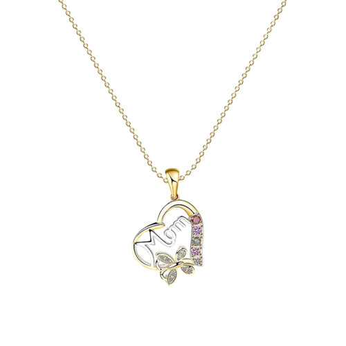 Collana da donna a forma di cuore con cristalli, 1 pezzo