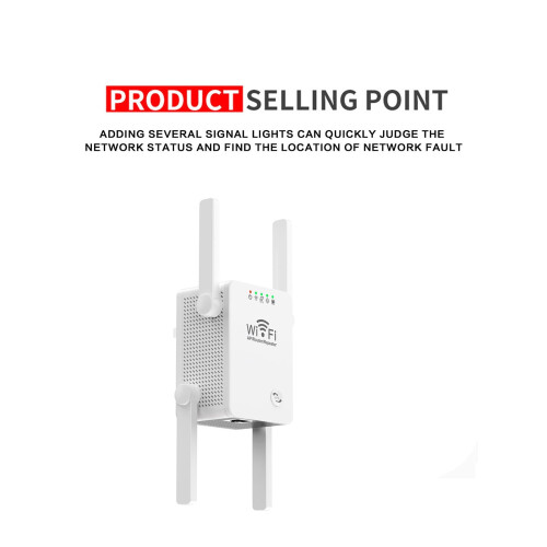 Ενισχυτής σήματος WiFi Extender για το σπίτι, ασύρματος αναμεταδότης μεγάλης εμβέλειας 2