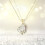 Collana da donna a forma di cuore con cristalli, 1 pezzo 4