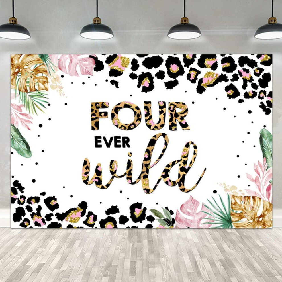 Safari Jungle Birthday Backdrop 4Th Birthday Light 9336866939569