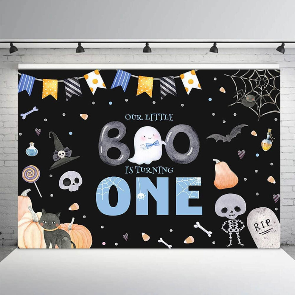 Halloween Backdrop Spooky 7X5 Ft Blue 9336866939682