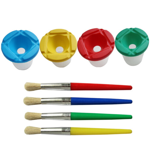Set di bicchieri per vernice resistenti alla vernice con pennello, 4 pezzi 1