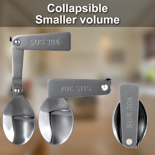 Stainless Steel Folding Spork Set Portable 2 pcs 2