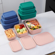 Hesroicy lunch box set 3-piece with sealing lids 300ml