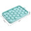 Non-Stick Silicone Ice Cube Tray with Lid 25 Grids 2pcs 7