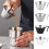 Kaffeemessbecher aus Edelstahl mit Skala, 1 oz 2