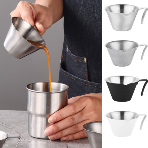Kaffeemessbecher aus Edelstahl mit Skala, 1 oz 1