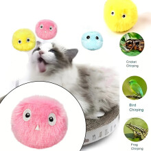 Cat Toy Plush Barking Ball with Catnip