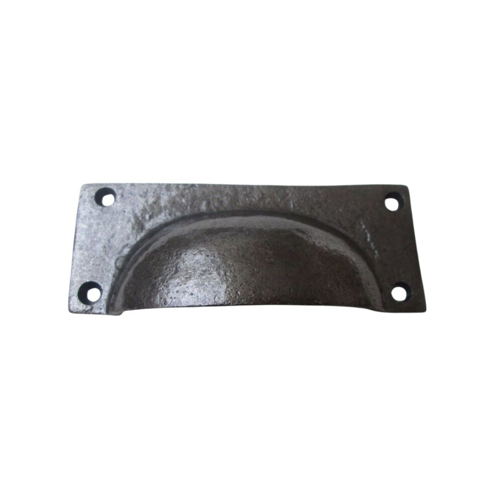 Small Plain Rectangular Cup Handle Antique Iron 5057067958220