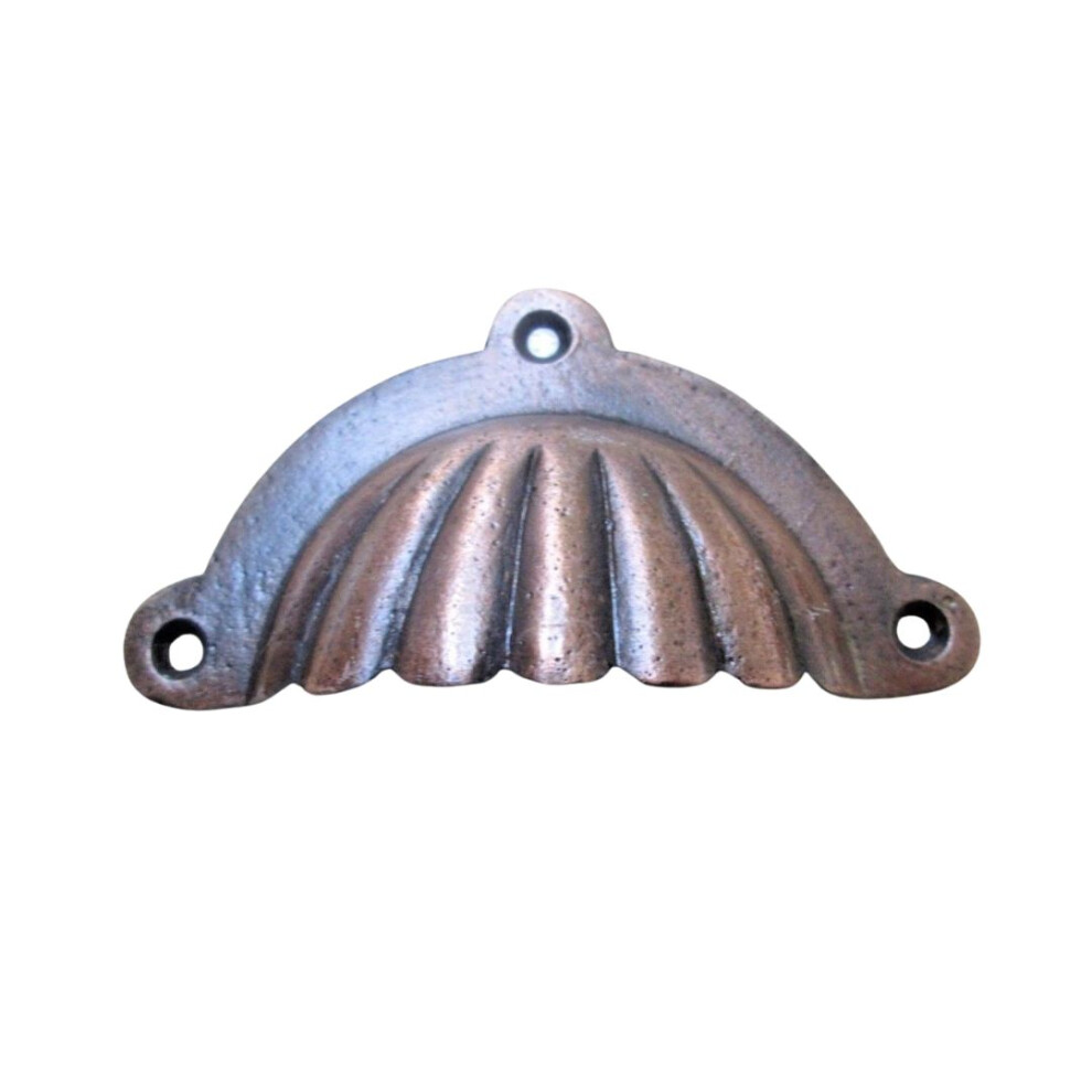 Fluted With Lugs Cup Pull Handle Antique Copper 5057067894375
