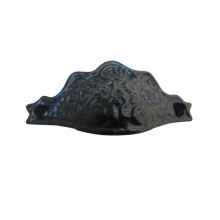 Bureau Cup Pull Handle Black Antique