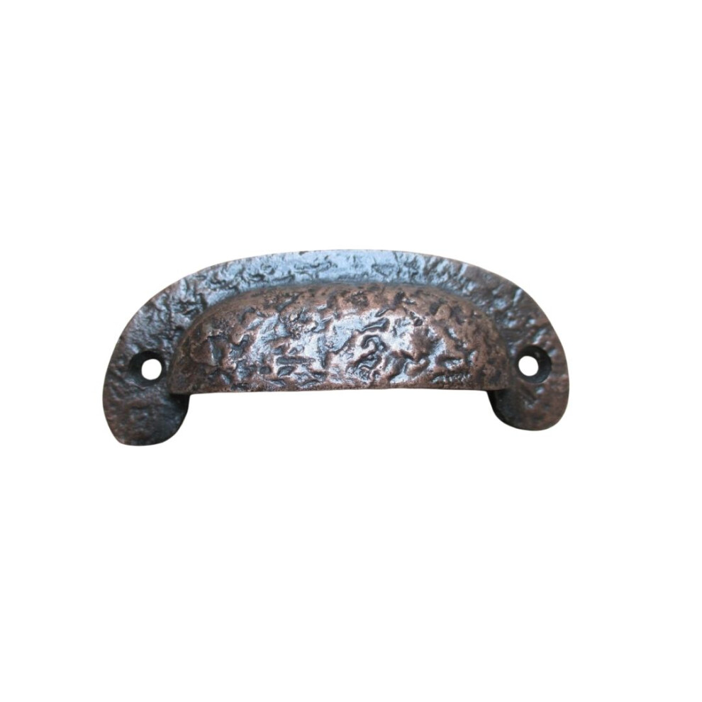 Textured Cabinet Cup Pull Handle Antique Copper 5057067535384