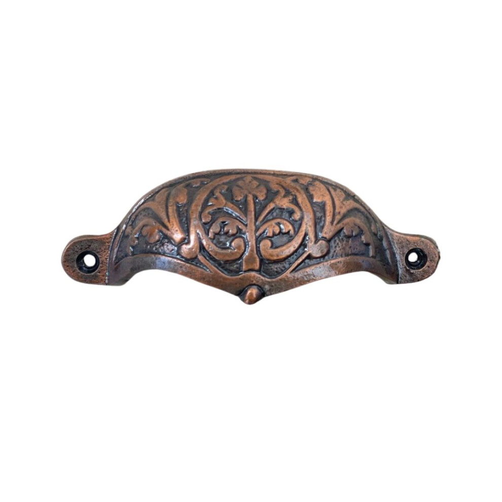 Fancy Cup Pull Handle Antique Copper 5055979723196