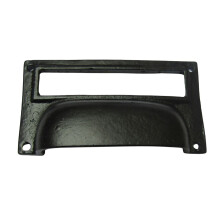 4" Large Card Holder Cup Handle black antique