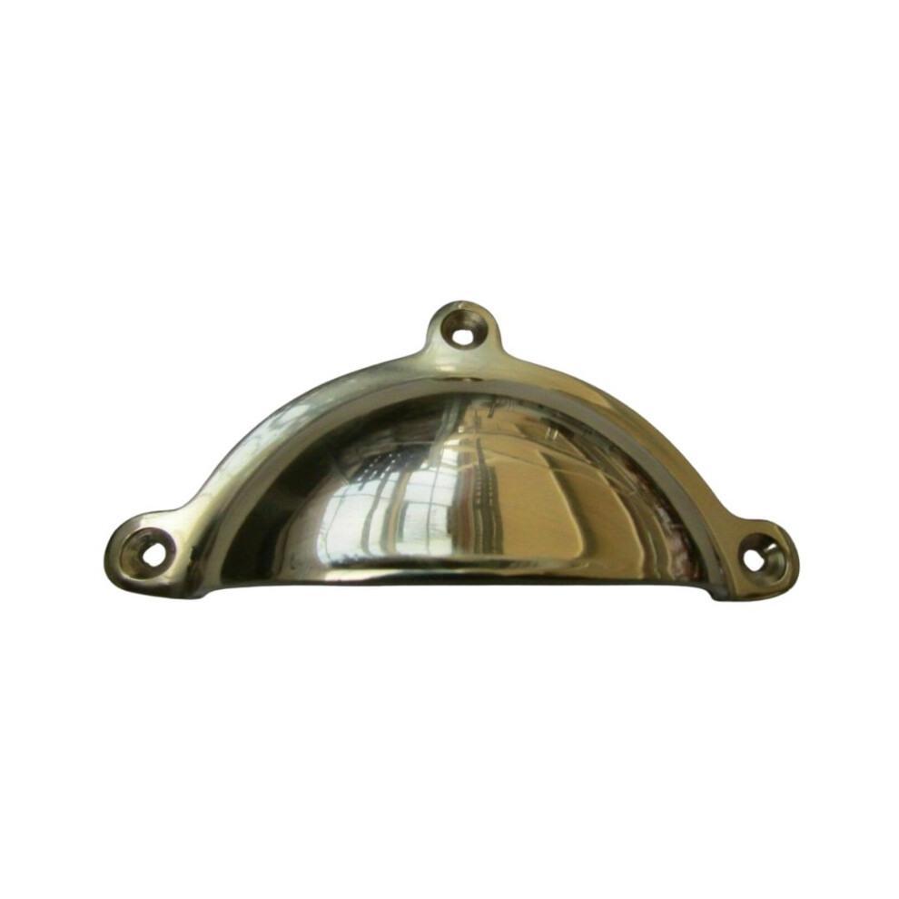 Royal Lugged Cup Pull Handle Polished Brass 5057067952488