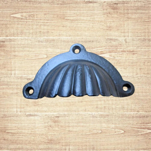Fluted With Lugs Cup Pull Handle Black Antique 1