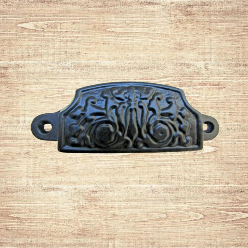 Decorative Cup Pull Handle Black Antique 1