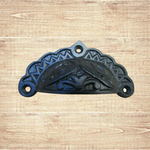 Edwardian Black Antique Cup Pull Handle 1