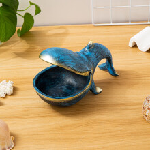 Whale Statue Resin Whale Statue Fun Candy Dish Key Bowl Console Table Key Bowl Mouth Container Storage Box B