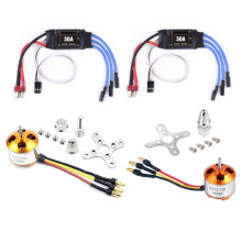 2Pack 2212 1400Kv/2200Kv Borstelloze Outrunner-Motor met Houder 10T/6T+30A ESC voor Rc-Vliegtuigen Quadcopter UFO