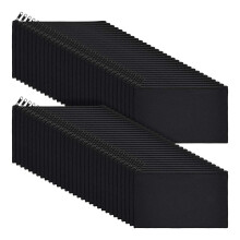 80 Pack Canvas Rits Make- Tassen Bulk Potlood Zakjes DIY Ambachtelijke Canvas Cosmetische Zak Zakje met Rits, Zwart