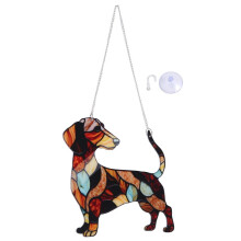Teckel Raam Hangend, Hond Moeder Cadeau, Hondenliefhebber Cadeau, Teckel ACRYL Raam Hangend, Teckel Minnaar Cadeau B