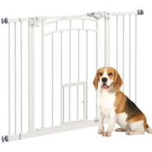 Barreira de segurança branca para cães, ideal para portas e escadas, 100 cm