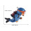 Blue diver decorative ornament for fish tanks 1 pc 2