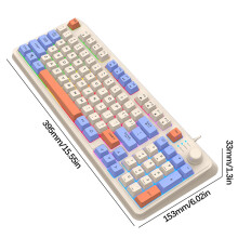 Zeceouar 104-toetsen bedraad USB RGB gamingtoetsenbord, compatibel met pc, kleurrijke achtergrondverlichting, mechanisch gevoel, gemengd lichtgroen